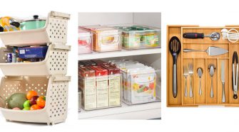 Organize Your RV Kitchen Cabinets & Drawers - here's some simple (and cheap, you don't have to buy anything) ideas for organizing your small RV kitchen and utilizing all the space you have.