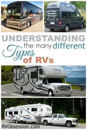 Different Types of RVs - There are so many different types of RVs that it is easy to become confused. Let me outline the main differences for you.