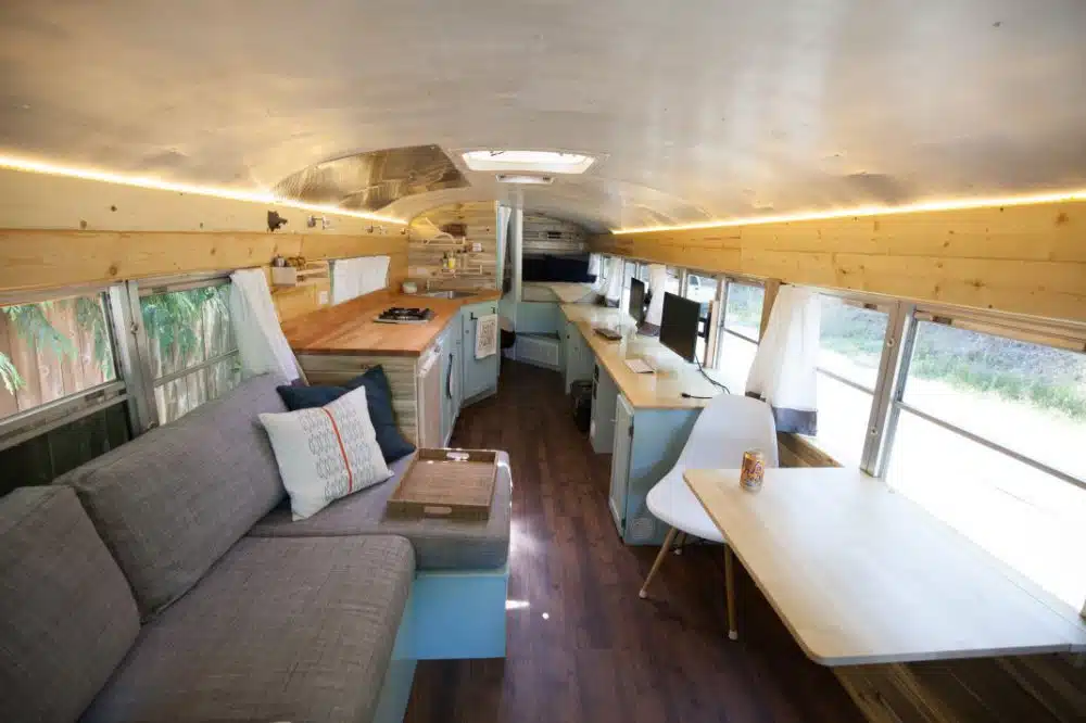 School bus conversions - when they're done right, they can look oh-so-right! These school bus conversions have taken what is often old, rickety and very much used, and turned it into a beautiful, comfortable and quite large (!) home on wheels.