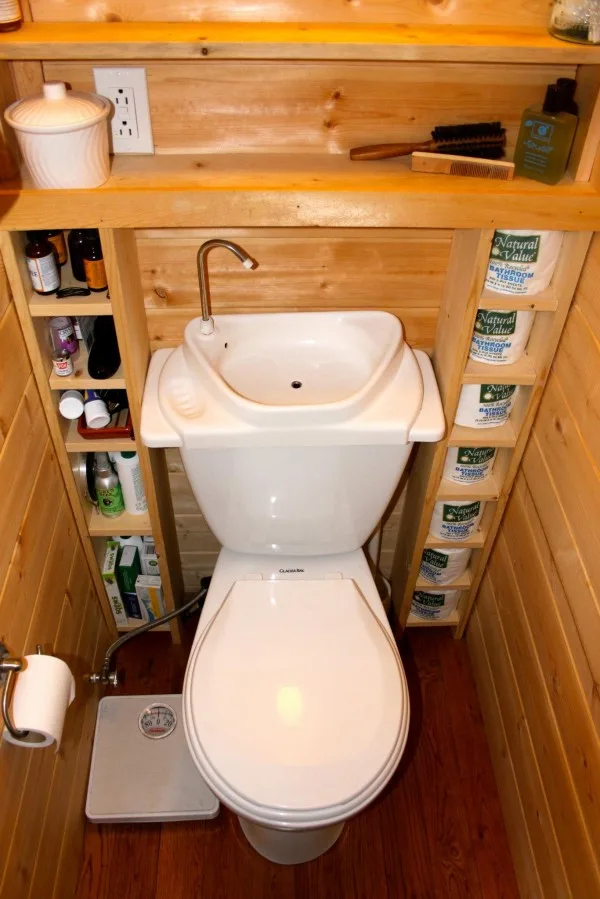 Small Bathroom Storage Ideas - If you've got extra space around your toilet, why not build out some shelves to utilize the space.