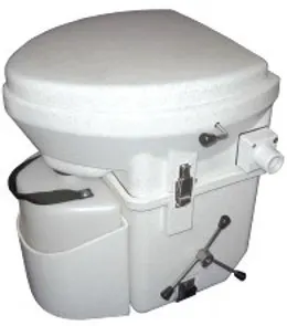 RV Toilets - the composting toilet is becoming more and more popular for RVers as it does not need a black tank and uses no water.