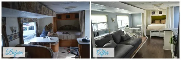 Travel Trailer Renovations - when you need some inspiration for your travel trailer renovations. Traveling Triads
