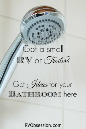 Small RV / Trailers Bathroom Ideas - when you've only got a small space to live in, your only going to have a tiny space for a shower & toilet (if you have any space at all!) so you need to plan for the best way to utilize any available space.