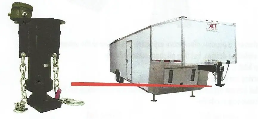 Trailer showing gooseneck coupler.