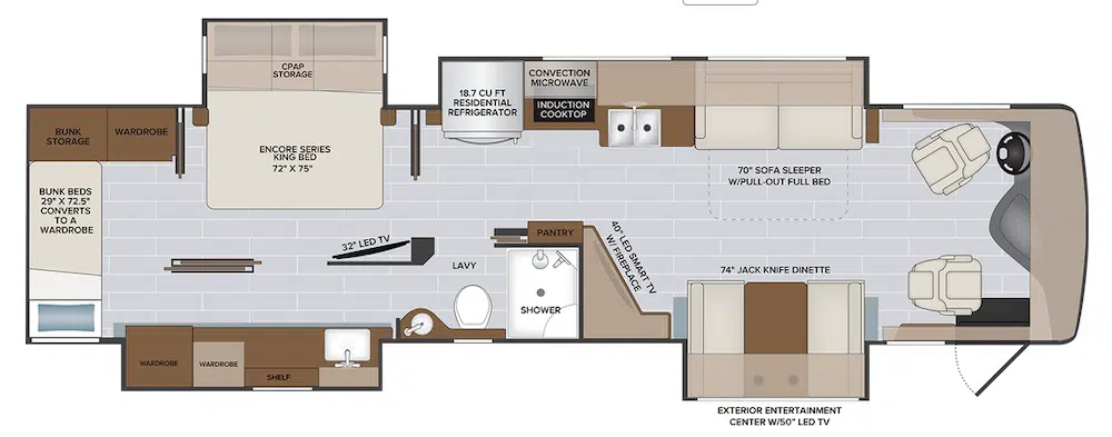 Holiday Rambler Nautica 35QZ floorplan