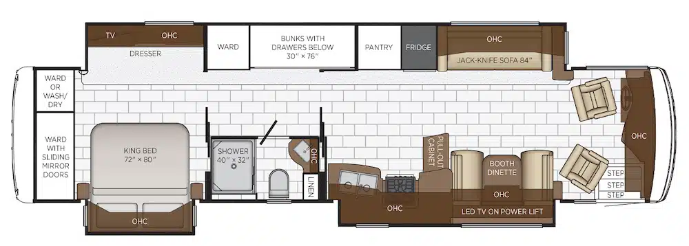 Layout plan - Newmar Kountry Star 4045