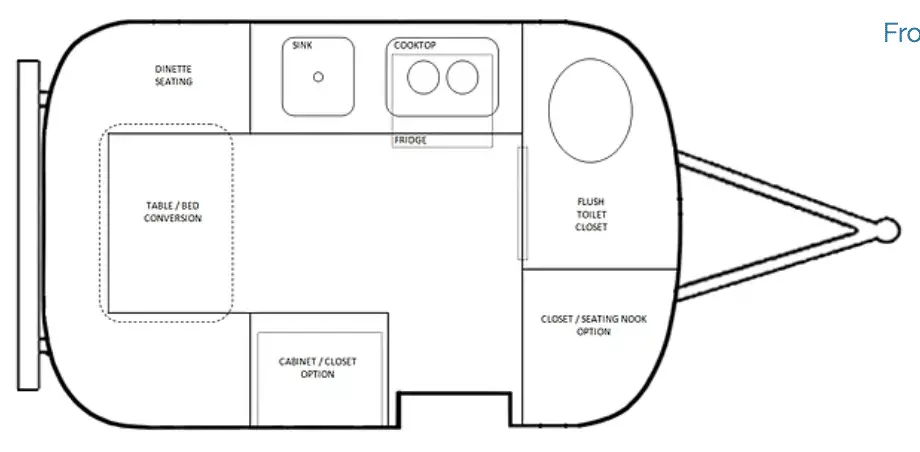 Floorplan of an Armadillo Trailer