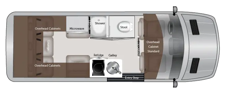 American Coach Patriot FD2 Class B motorhome layout