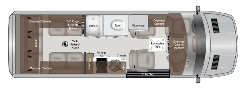 American Coach Patriot MD4 Class B motorhome layout