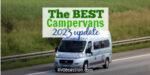 Grey campervan on road. Text overlay: The best campervans 2023 update.