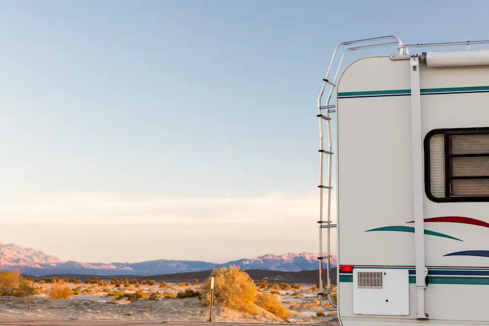 RV camping in Death Valley National Park.