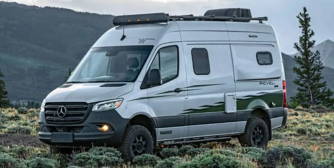 Exterior of the Winnebago Revel campervan.