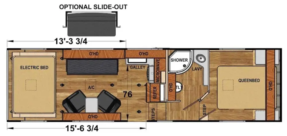 Toy Haulers Eclipse Attitude Pro Series 2816SAG floorrplans